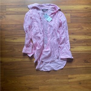 Zara linen button up shirt